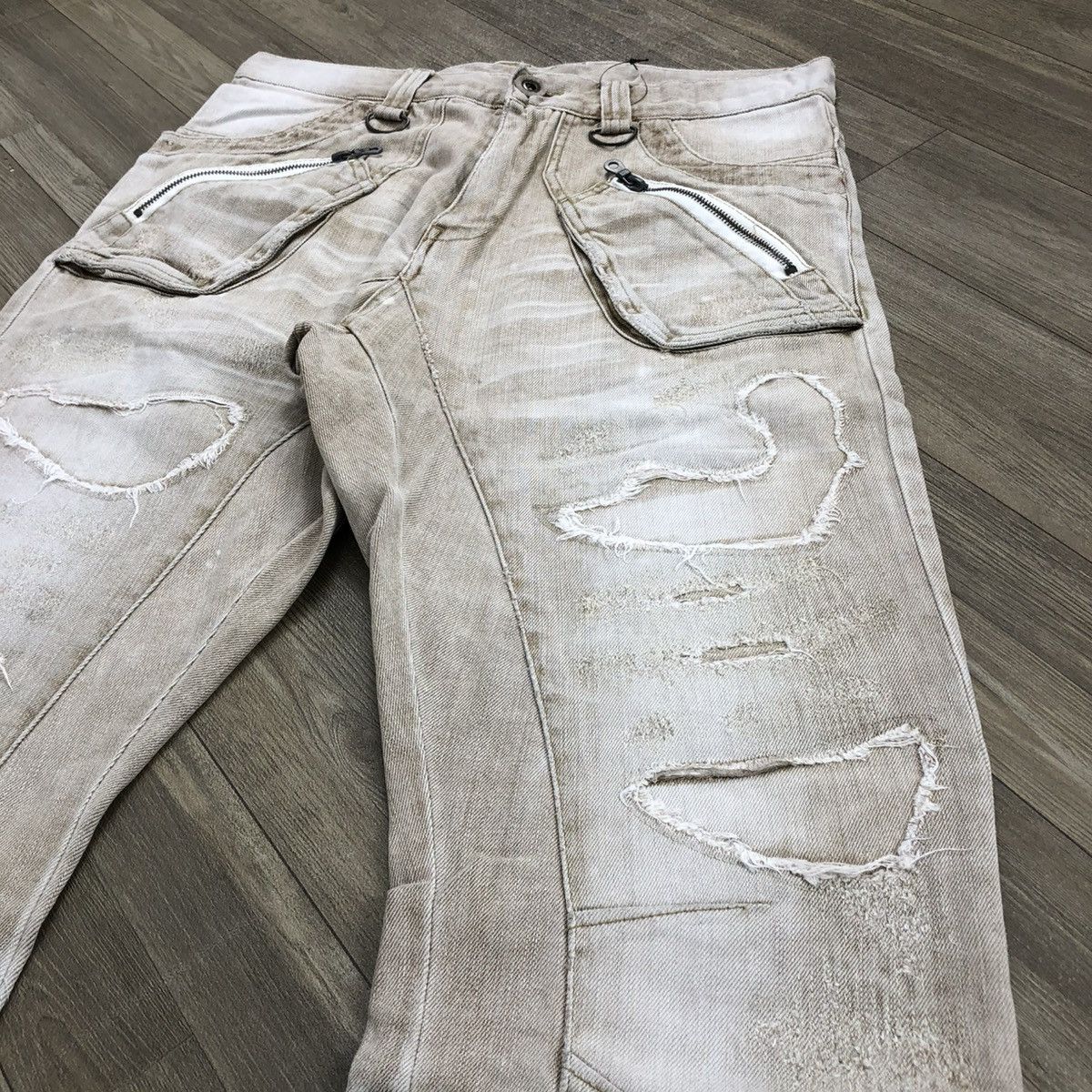 PPFM Vintage PPFM J Cut Off Distressed Punk Lgb Style Jeans Size US 32 / EU 48 - 3 Thumbnail