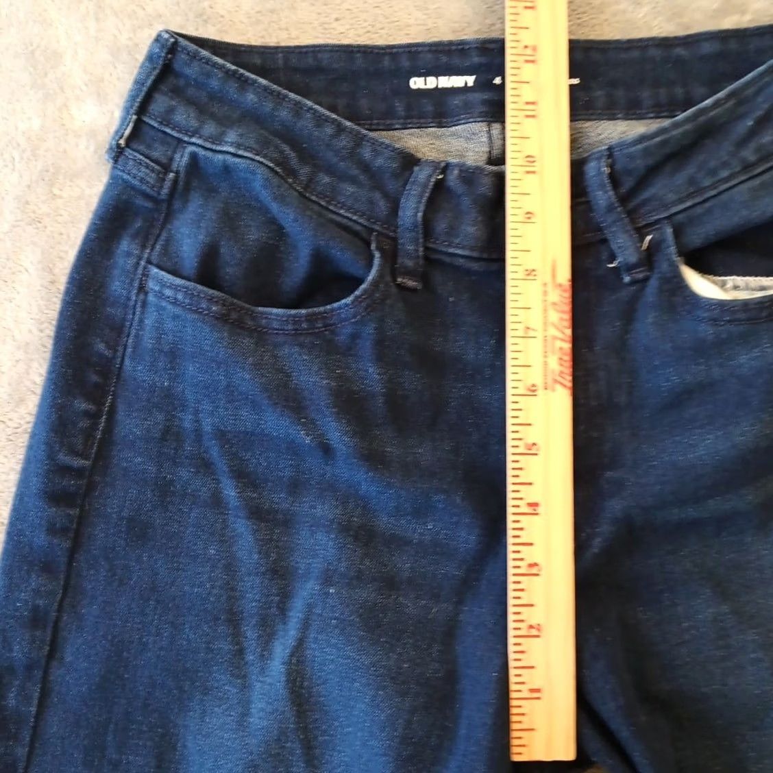 Old Navy Old Navy Wow Wide Leg Jeans Womens Size 4 Dark Wash 26x30 Mid Rise - Used Denim Size 27" / US 4 / IT 40 - 4 Thumbnail