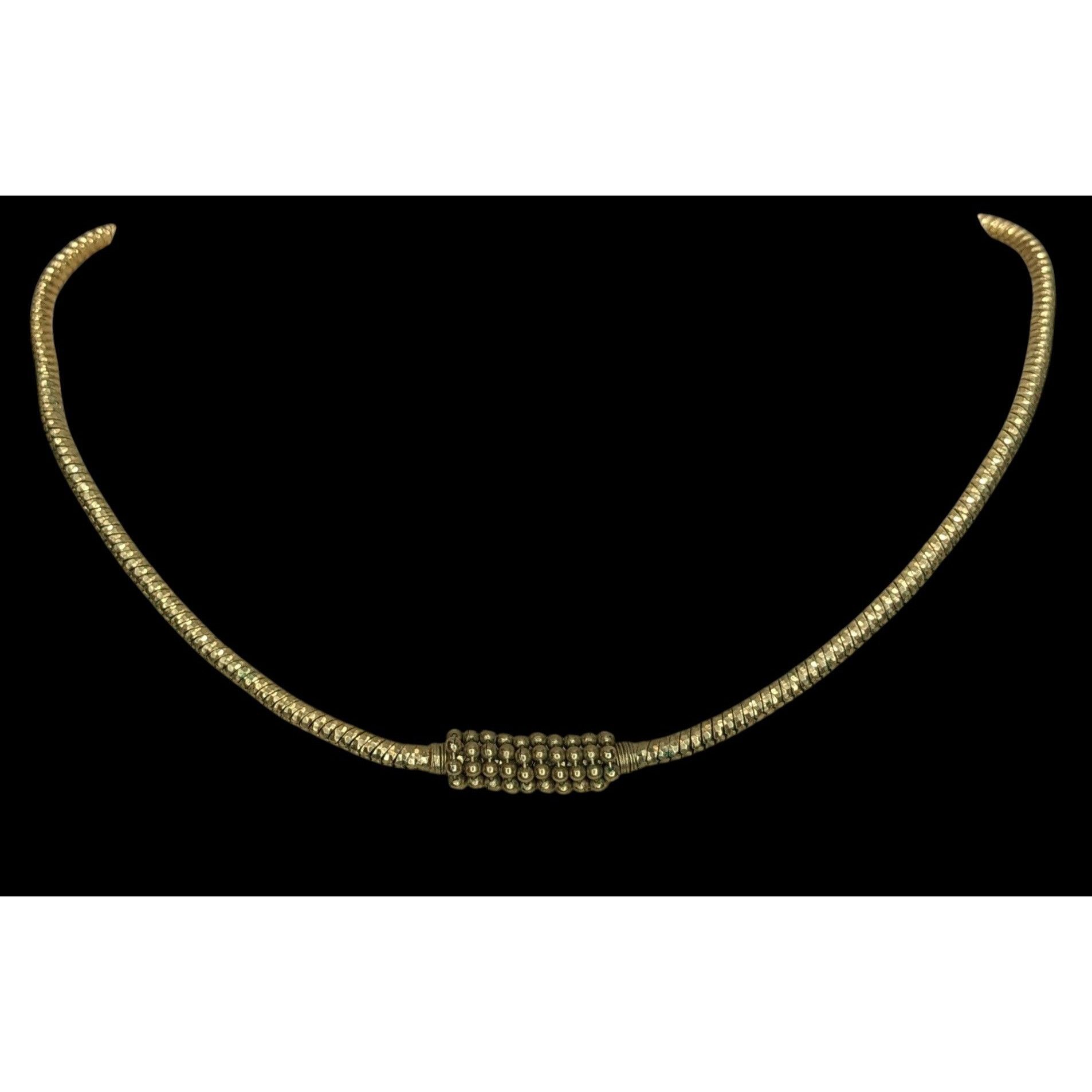Other Elegant Modern Gold-Tone Chocker Necklace With Beaded Accent Size ONE SIZE - 3 Thumbnail