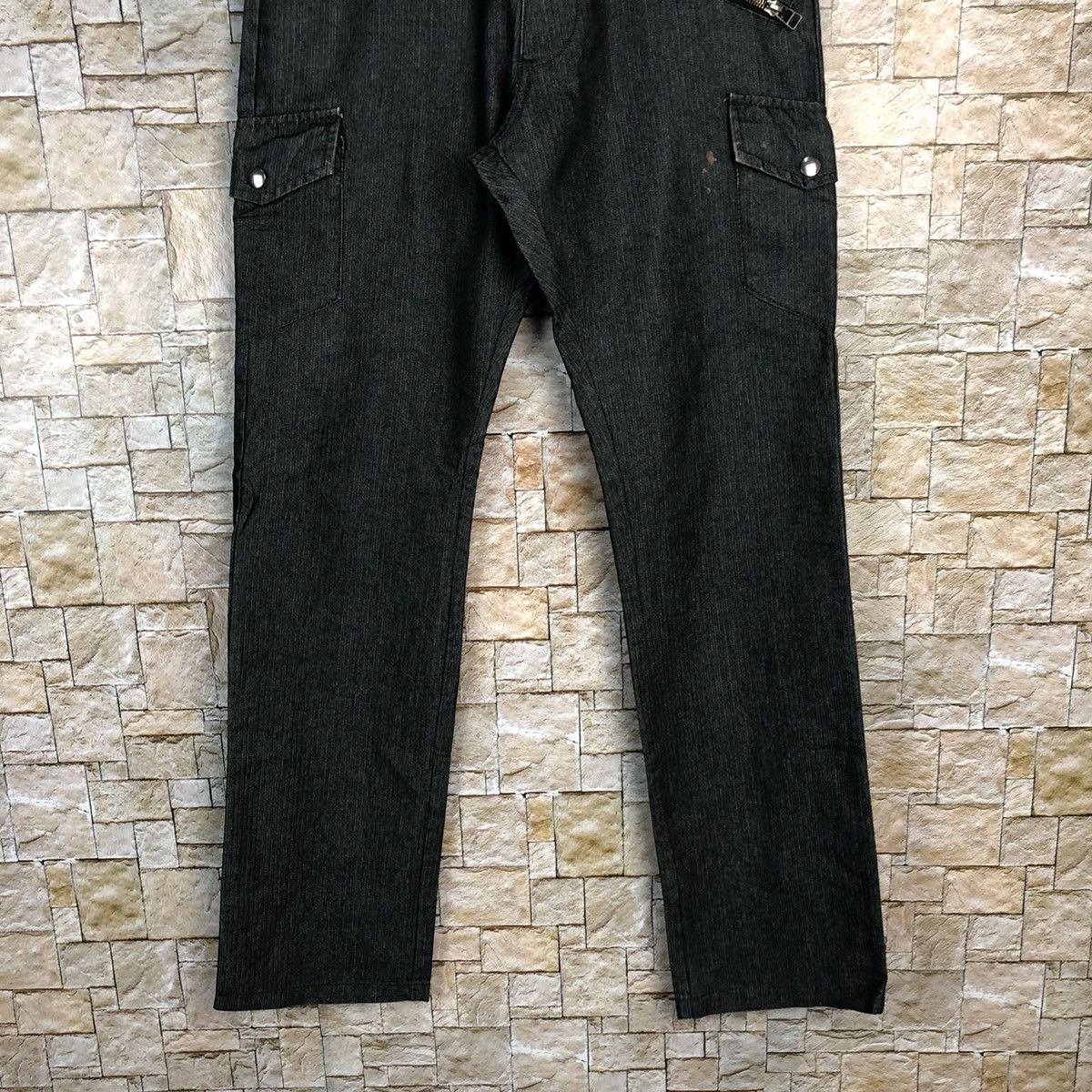 Japanese Brand Avail Dark Blue Cargo Multipocket Pants #A324 Size US 30 / EU 46 - 3 Thumbnail