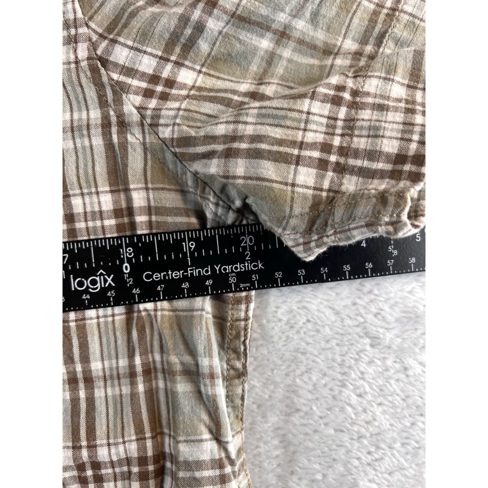 Levi's Levi's Two Horse Pearl Snap Button Up Short Sleeve Shirt Mens S Cowboy Western Plaid Multicolor Hea? Size US S / EU 44-46 / 1 - 5 Thumbnail