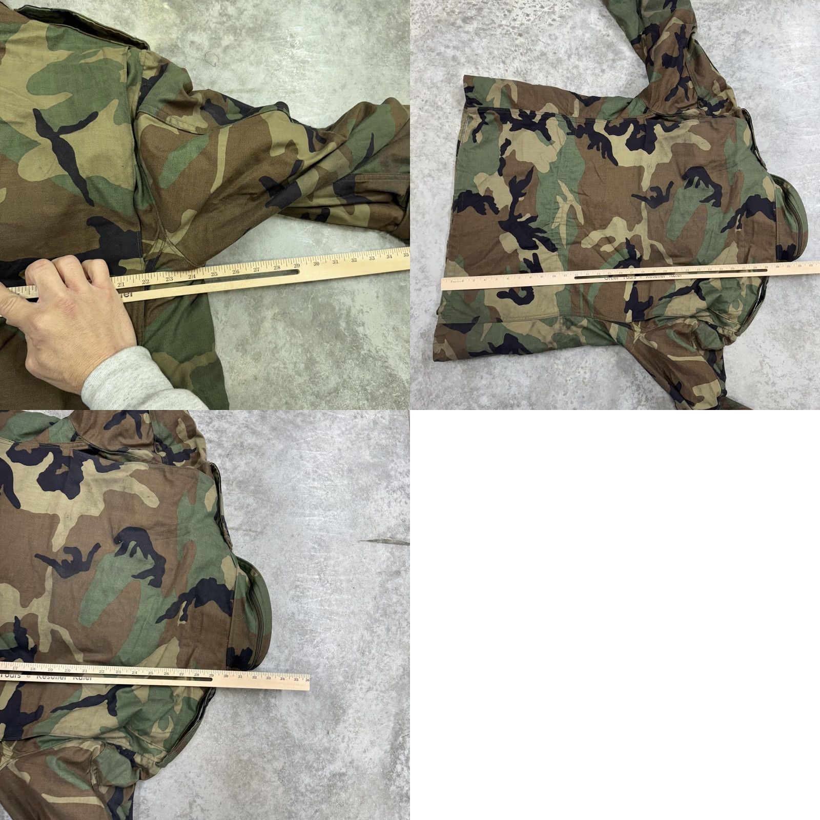 American Apparel VINTAGE U.S. Air Force Jacket Mens Large Short Woodland Camo M-65 Field Coat 90s Size US 33 - 8 Thumbnail