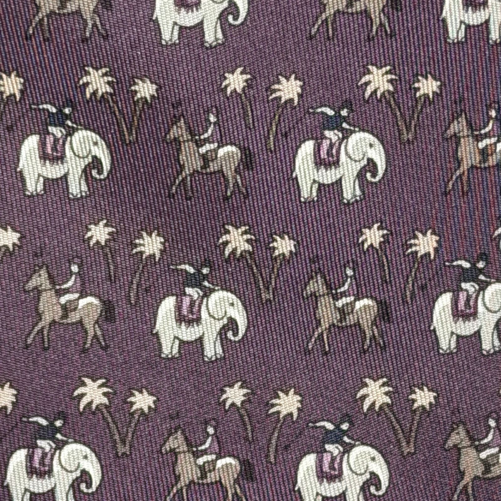 Hermes Hermes Vintage Circus Horses & Elephants Tie 100% Silk Tie Size ONE SIZE - 5 Thumbnail