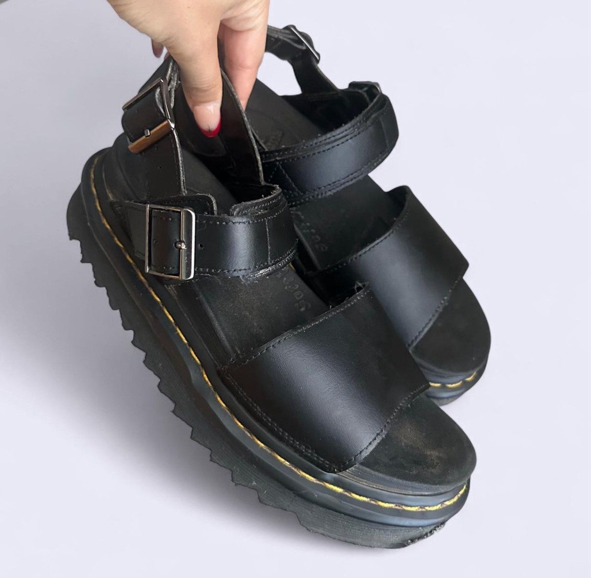 Dr. Martens Dr Marten Voss Sandals Black Size US 8 / IT 38 - 1 Thumbnail