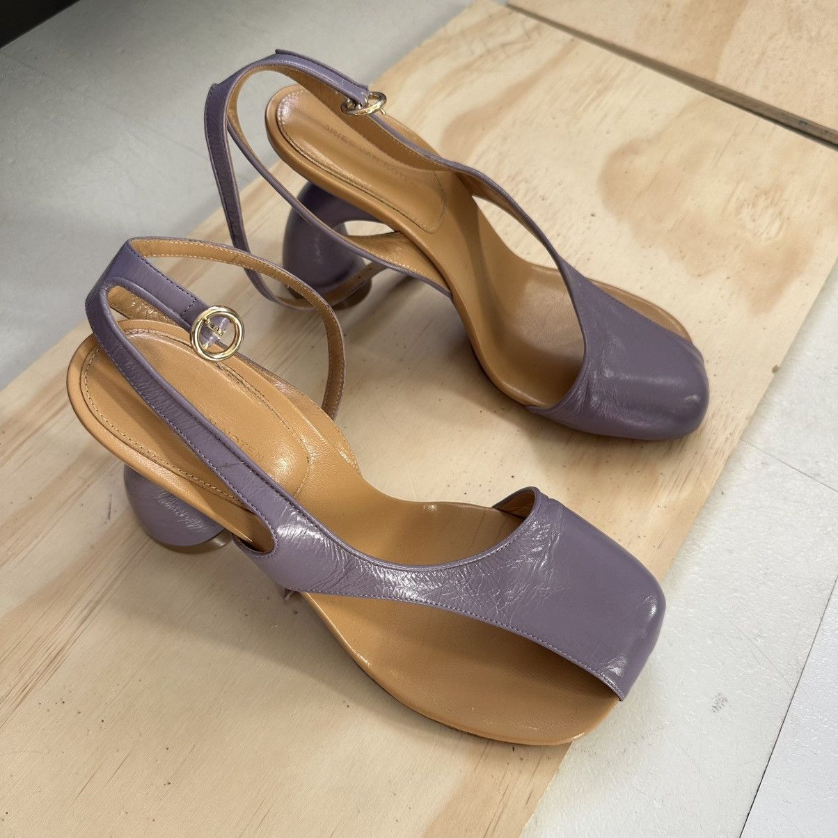 Dries Van Noten Dries Van Noten cutout leather heels Size US 8 / IT 38 - 3 Thumbnail