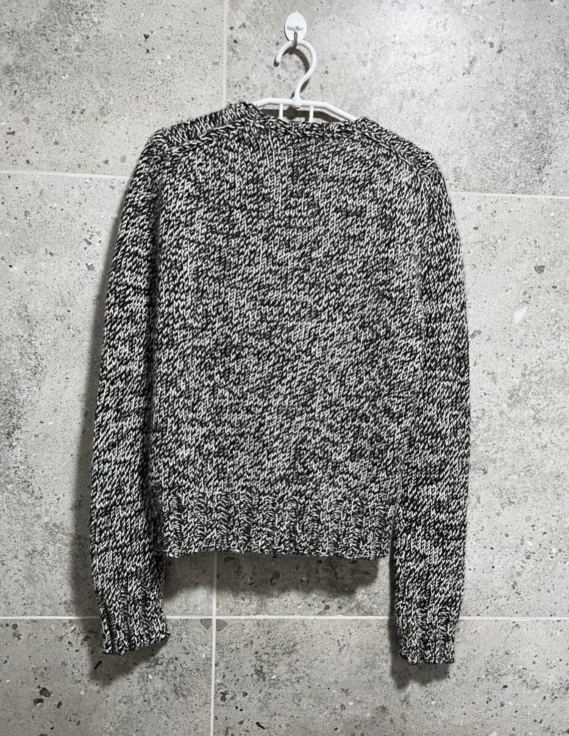 Moschino × Vintage Moschino Jeans Black White Chunky Knit Sweater Size S / US 4 / IT 40 - 2 Thumbnail