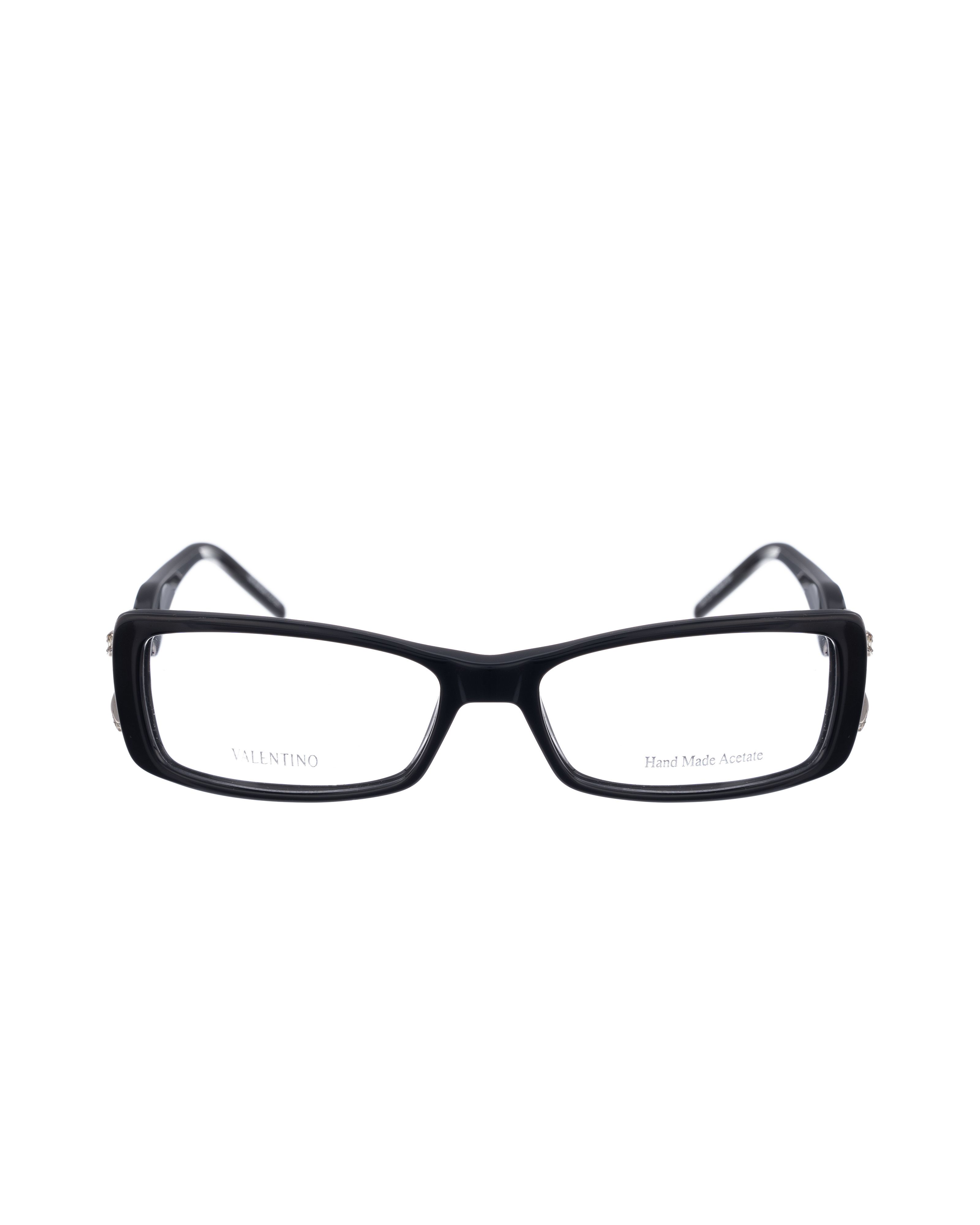 Valentino Valentino 00s Black Glasses with White Rhinestones Details Size ONE SIZE - 3 Thumbnail
