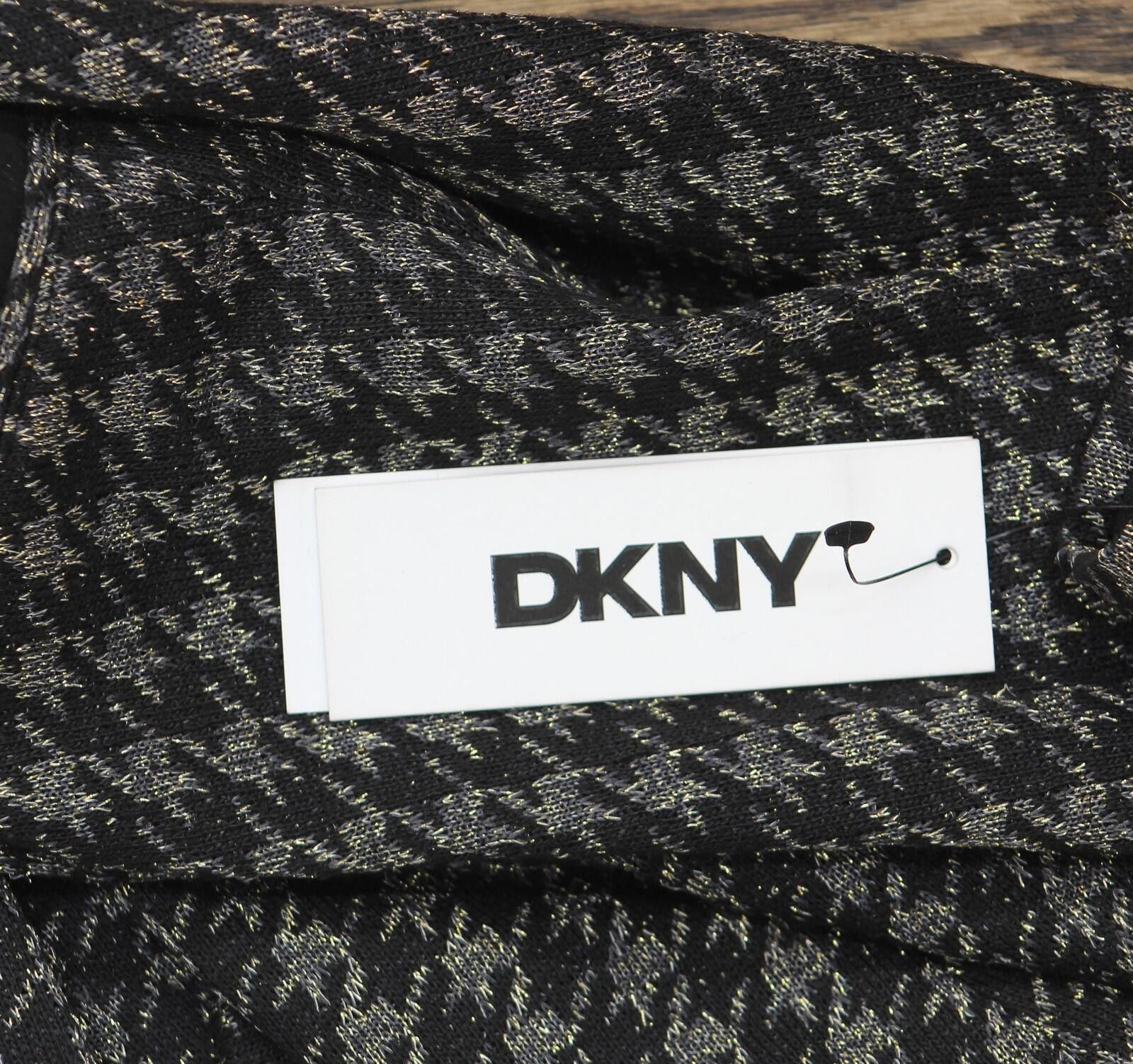 DKNY Nwt Dkny Fit Flare Faux Pocket Dress Black Charcoal 10 Size L / US 10 / IT 46 - 3 Thumbnail