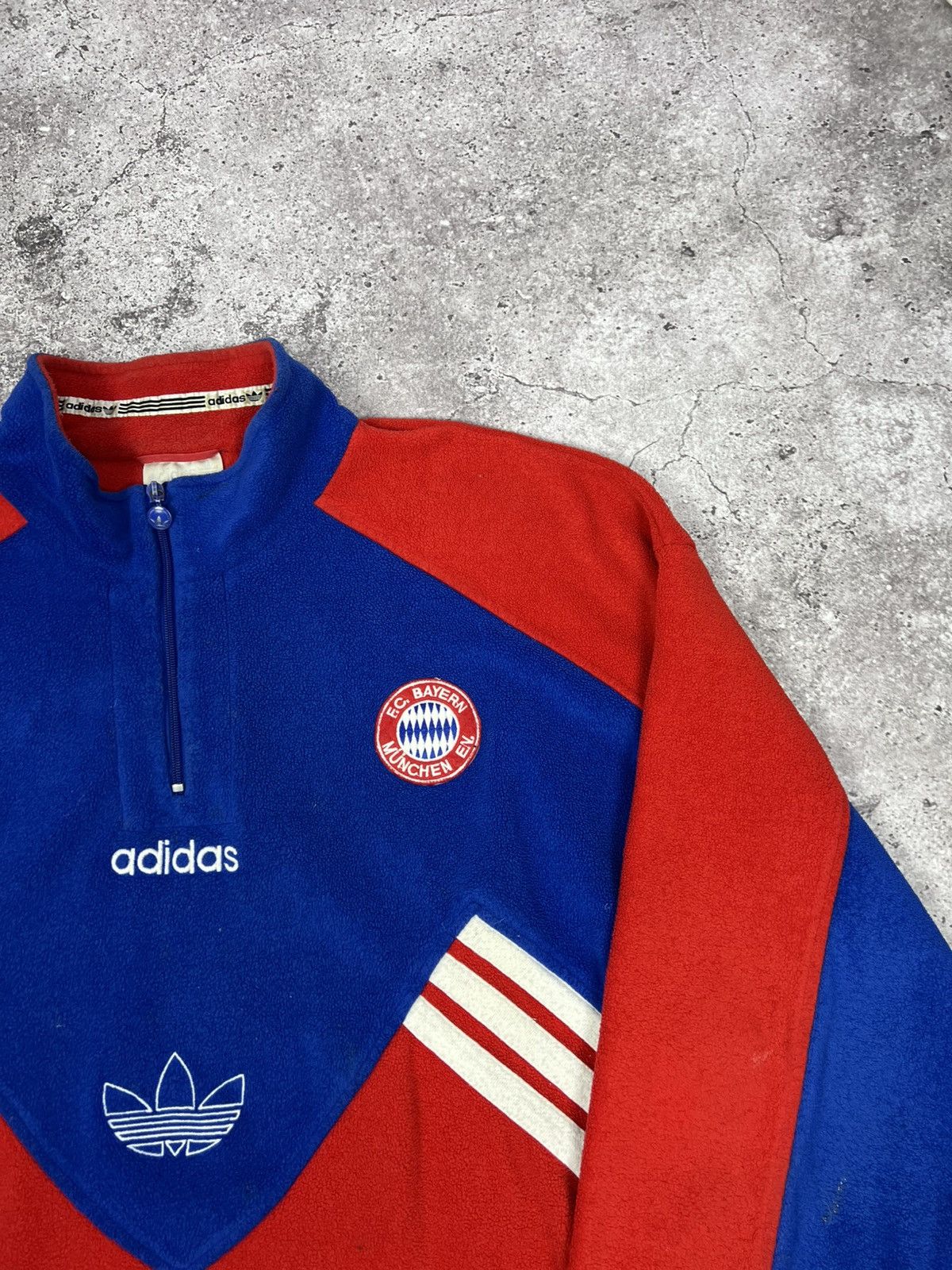 Adidas Vintage Bayern Munich 1995/96 Adidas Fleece 1/4 Zip Jacket Size US L / EU 52-54 / 3 - 5 Thumbnail