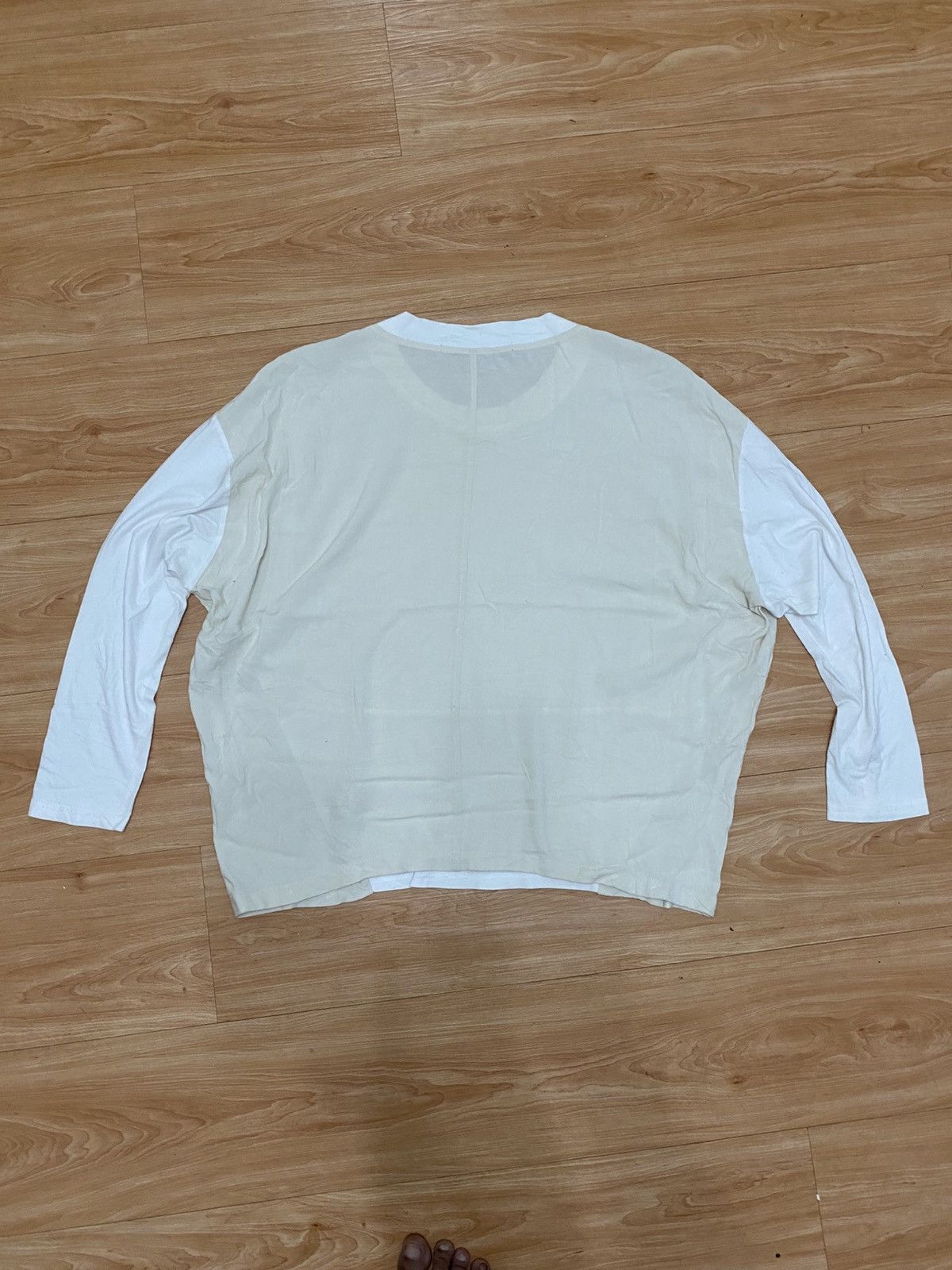 mercibeaucoup mercibeaucoup. Oversized Long Sleeve Top White Beige Panel Size L / US 10 / IT 46 - 3 Thumbnail