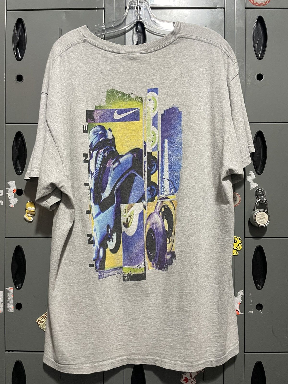 Nike × Vintage Nike Inline Center swoosh 90s tee Rare graphic tee Size US XL / EU 56 / 4 - 1 Thumbnail