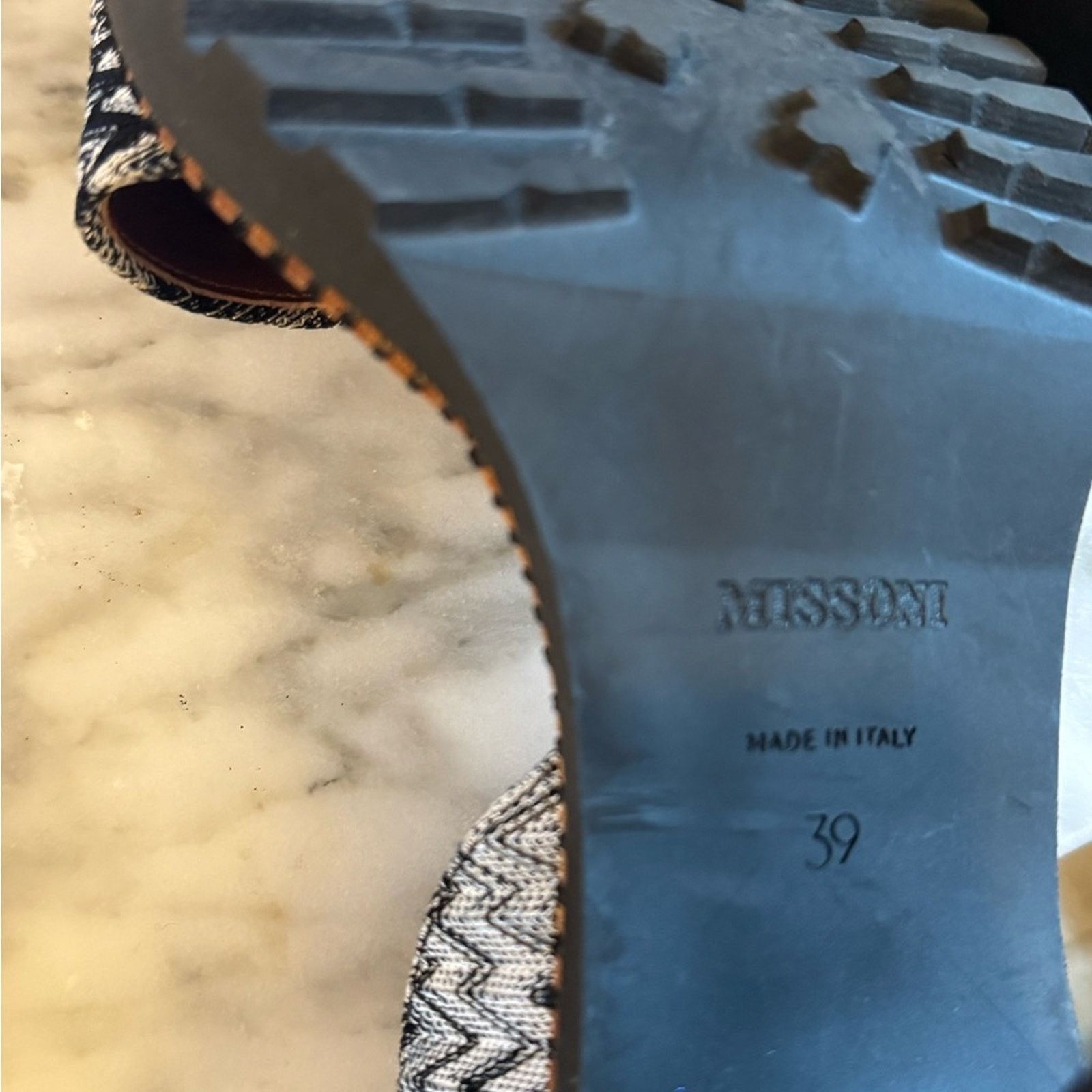 Missoni Missoni Black and Gray Zigzag Heels Size US 8.5 / IT 38.5 - 4 Thumbnail