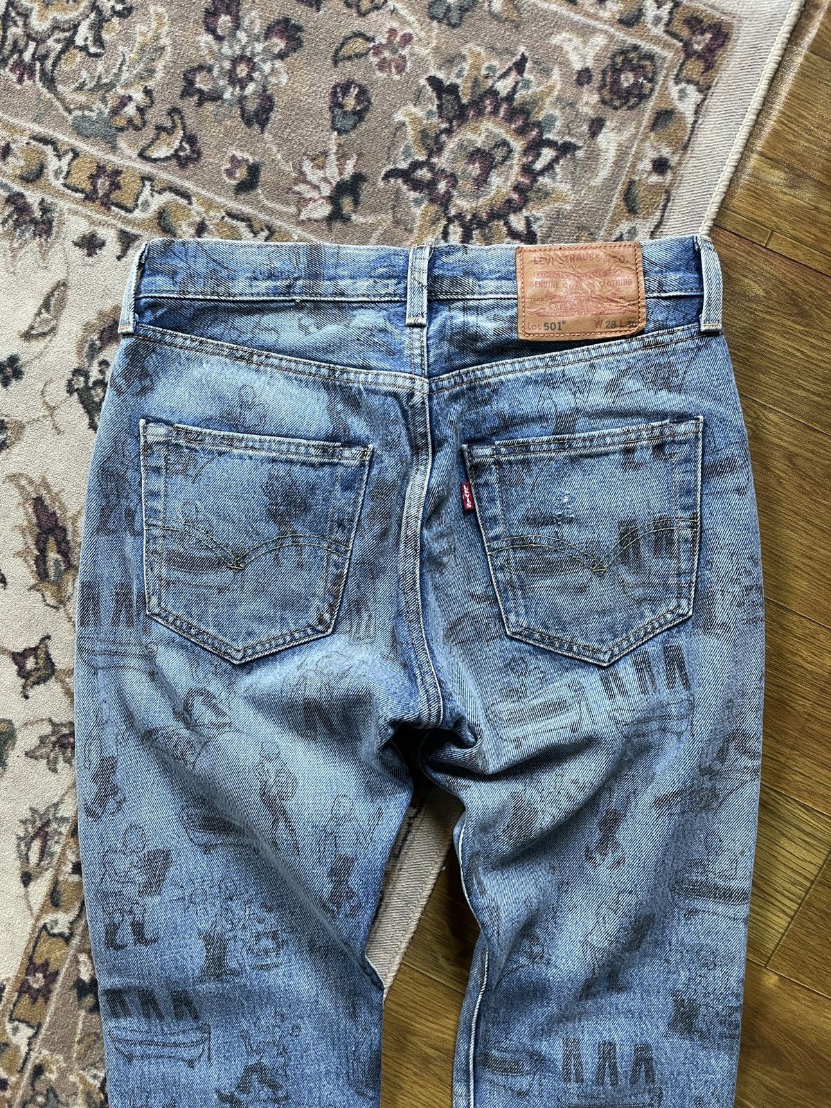 Levi's × Levi's Vintage Clothing Levis Bathtub Cartoon Trucker Denim 501 Big E Size US 29 - 7 Thumbnail