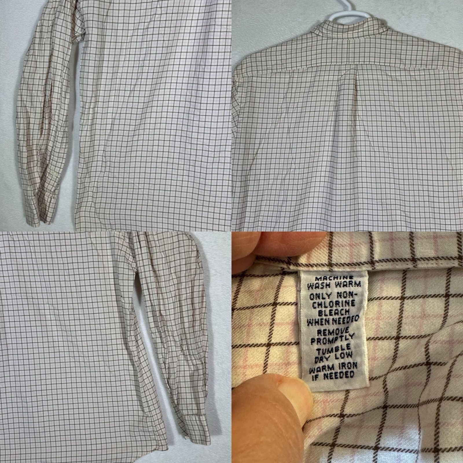 Ralph Lauren Ralph Lauren Shirt Mens XL Cream Tattersall Plaid Classic Fit Long Sleeve Pony Size US XL / EU 56 / 4 - 9 Thumbnail