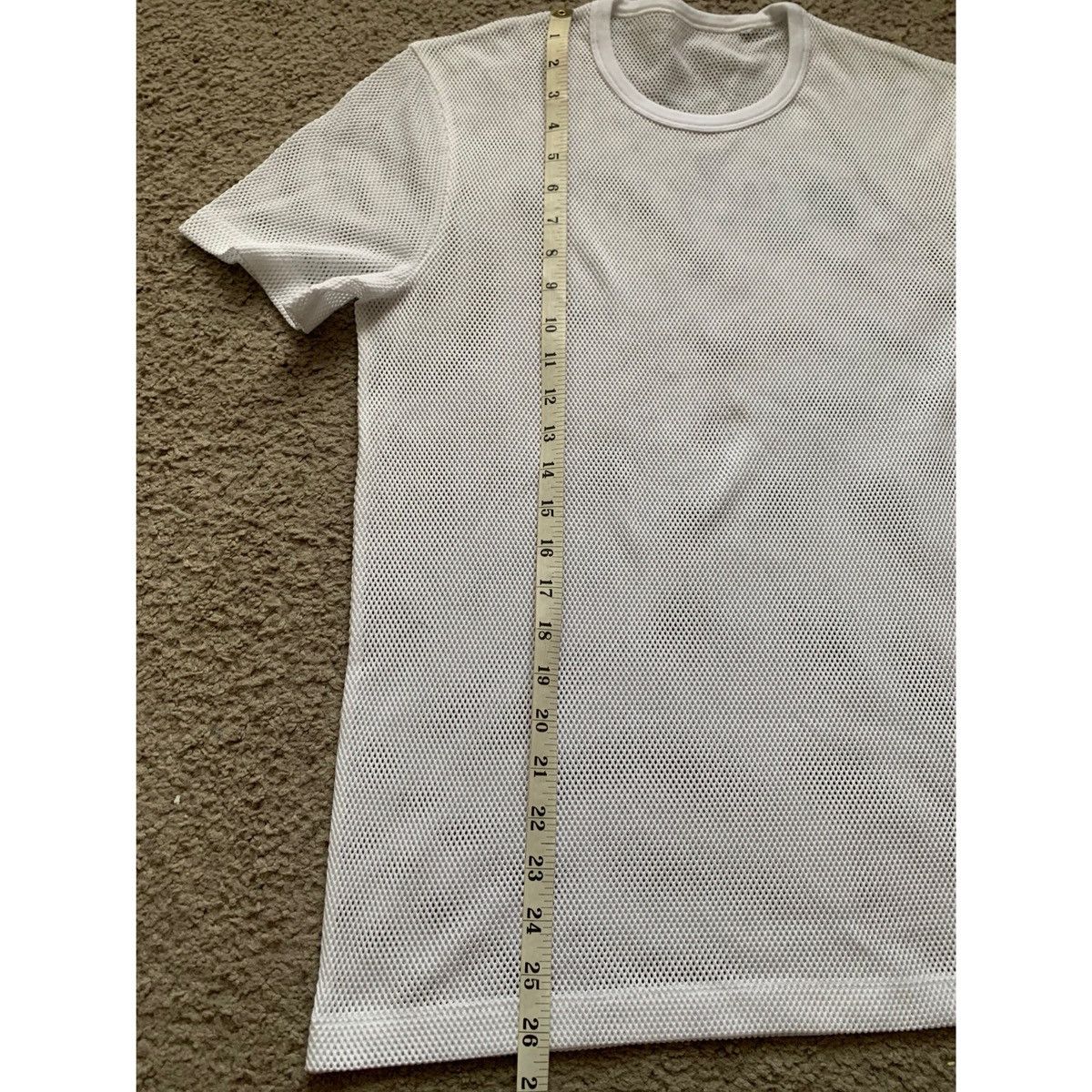 Helmut Lang HELMUT LANG WHITE LOGO MESH TOP Size US M / EU 48-50 / 2 - 19 Thumbnail