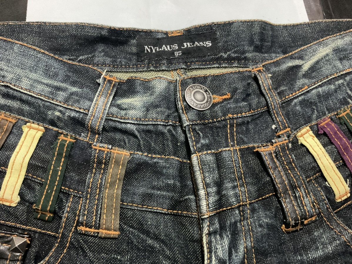 Beauty Beast 🔥 Y2K Nylaus Jeans Double Waist Studded Zippers Denim LGB Size US 32 / EU 48 - 7 Thumbnail