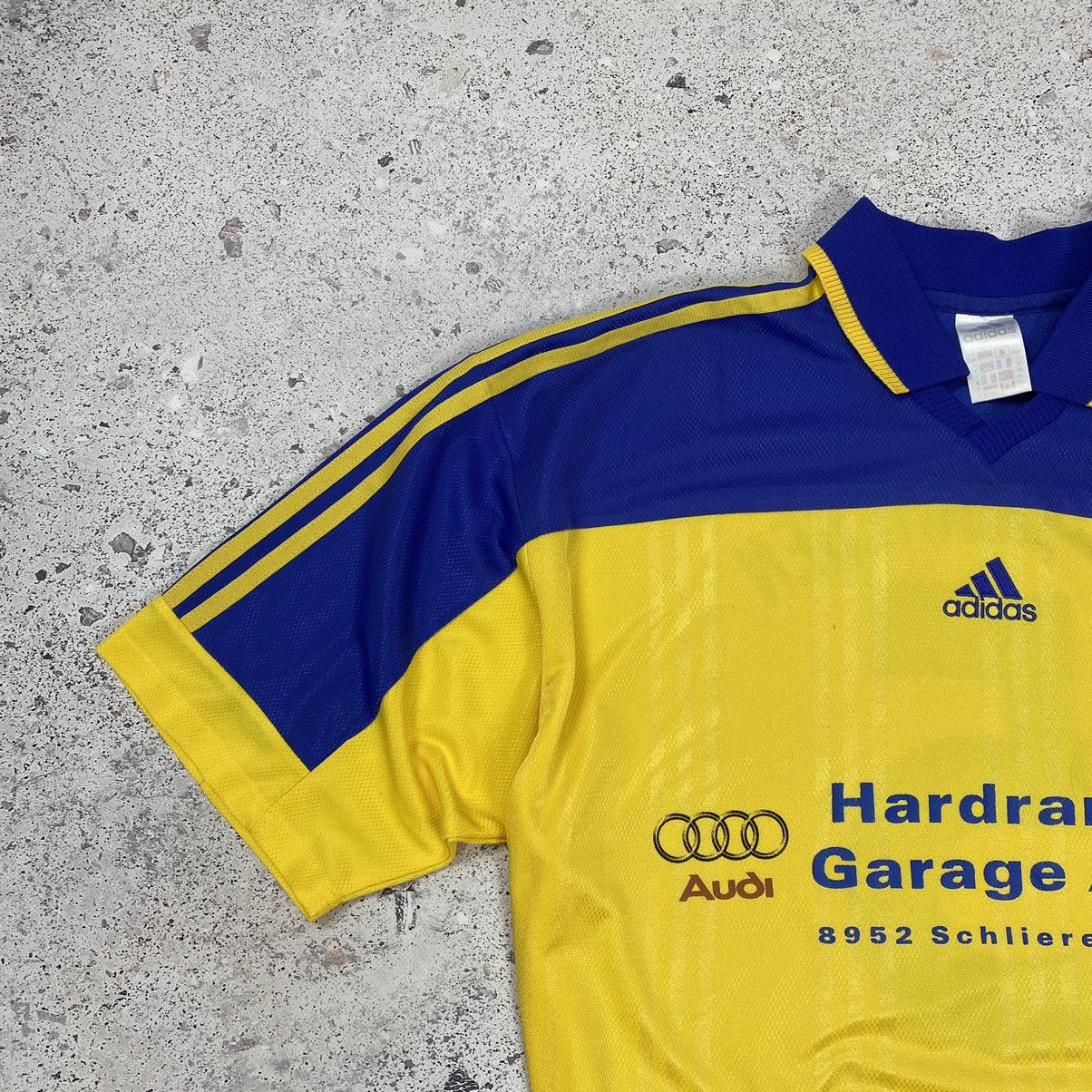 Men's football shirt Adidas vintage 1999 blue yellow Size XL