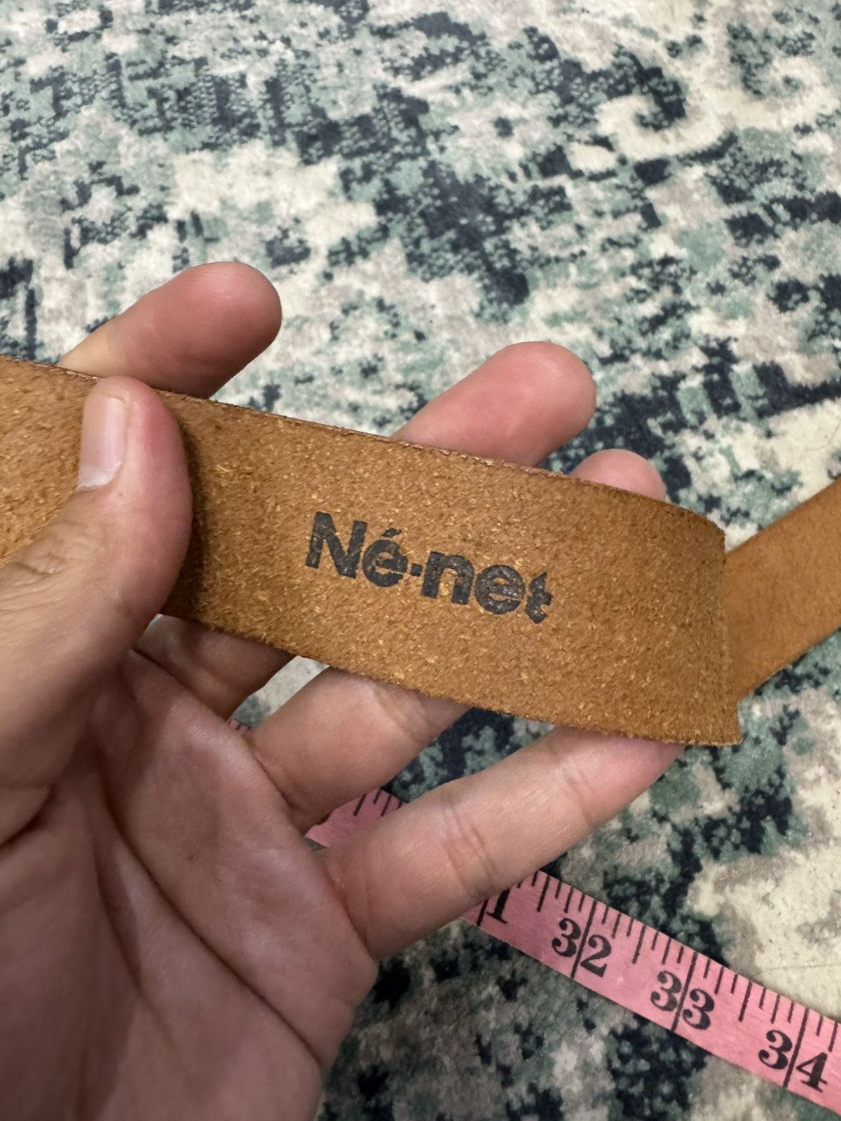 Issey Miyake NE-NET BY ISSEY MIYAKE SHEEP METAL PENDANT LEATHER BELT Size ONE SIZE - 3 Thumbnail