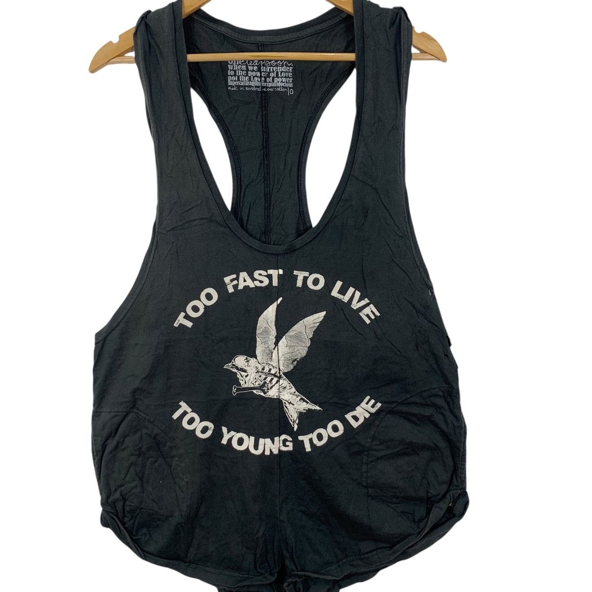 Vintage Vintage TOO FAST TO LIVE Young Too Die Punk Tank Top Tee Size S / US 4 / IT 40 - 5 Thumbnail