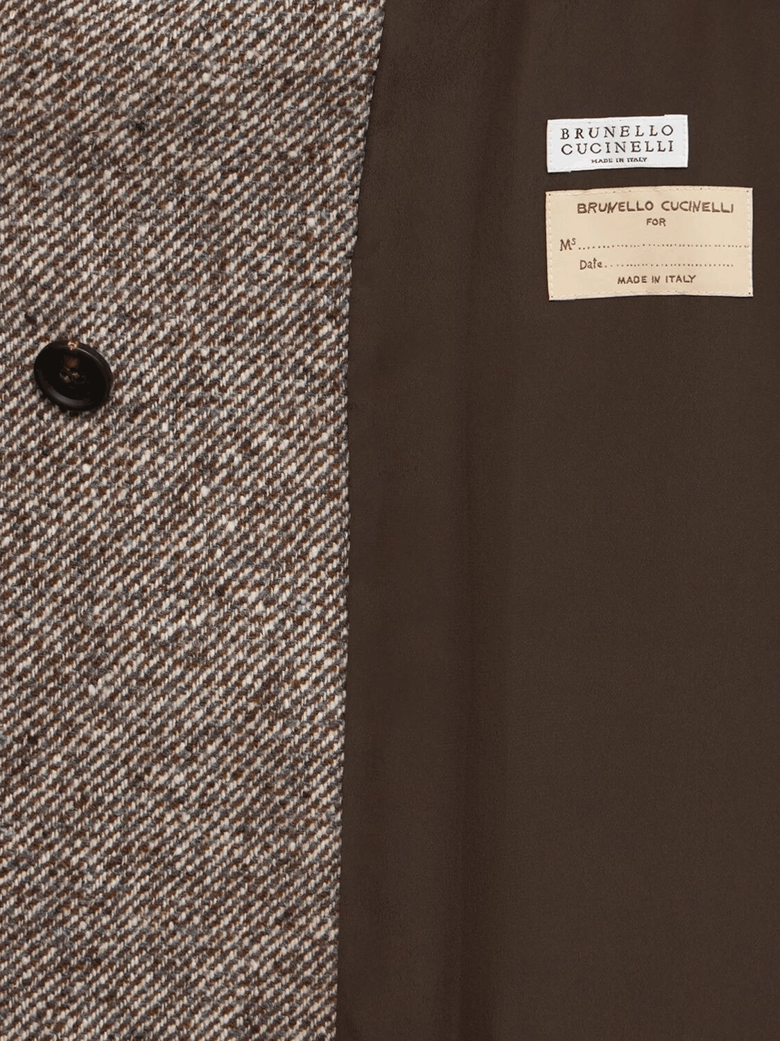 Brunello Cucinelli BRUNELLO CUCINELLI Brown Wool/Silk Coat New & Authentic Size XS / US 0-2 / IT 36-38 - 3 Thumbnail