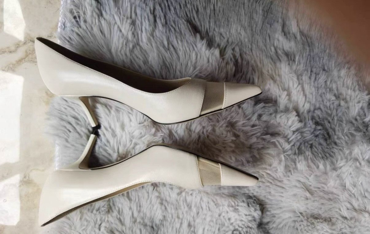 Jimmy Choo Jimmy Choo mesh panel off-white high heels Size US 6 / IT 36 - 3 Thumbnail