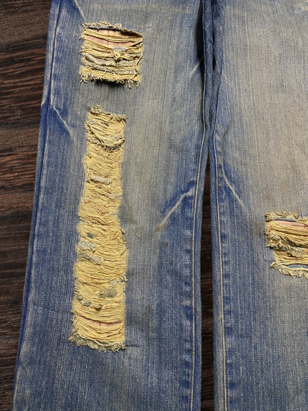 Japanese Brand Vintage Japanese Brand Mud Wash Distressed Loose Jeans Size US 32 / EU 48 - 7 Thumbnail