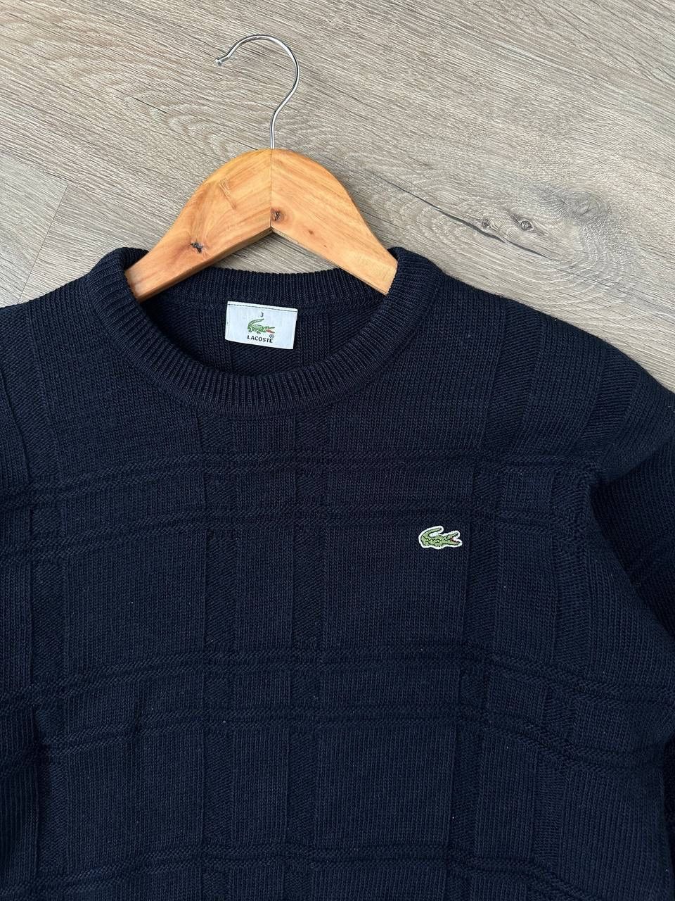 Lacoste × Vintage Vintage Lacoste Blue Wool Ribbed Knit Sweater Size US S / EU 44-46 / 1 - 4 Thumbnail