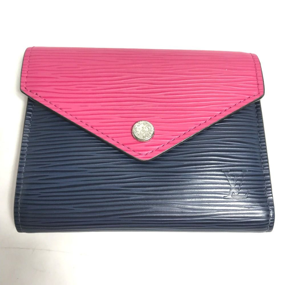 Louis Vuitton Louis Vuitton M62204 Epi Porte Foyle Victorine Bicolor Threefold Wallet Leather Women Andigo Blue And Pink Size ONE SIZE - 1 Thumbnail