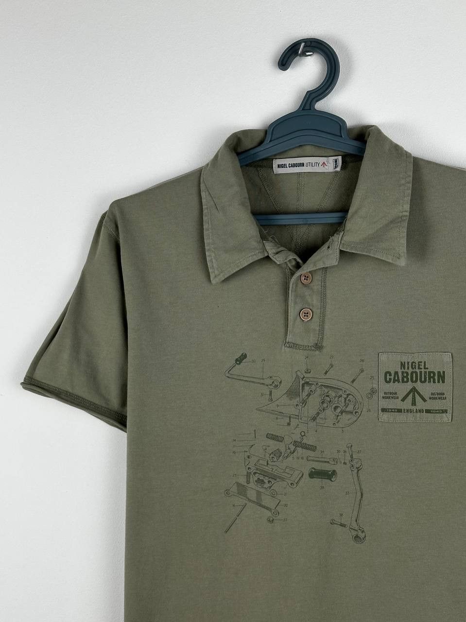 Nigel Cabourn Nigel Cabourn Utility Printed Polo Shirt Size US M / EU 48-50 / 2 - 1 Thumbnail