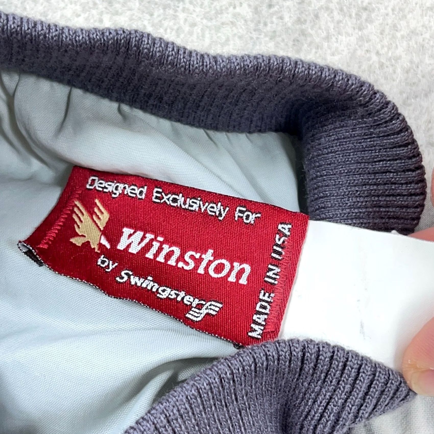 Vintage Vintage Swingster Winston Cup Jacket Men L Gray Bomber 80s 90s Nascar Racing Worn Jacket Size US L / EU 52-54 / 3 - 7 Thumbnail