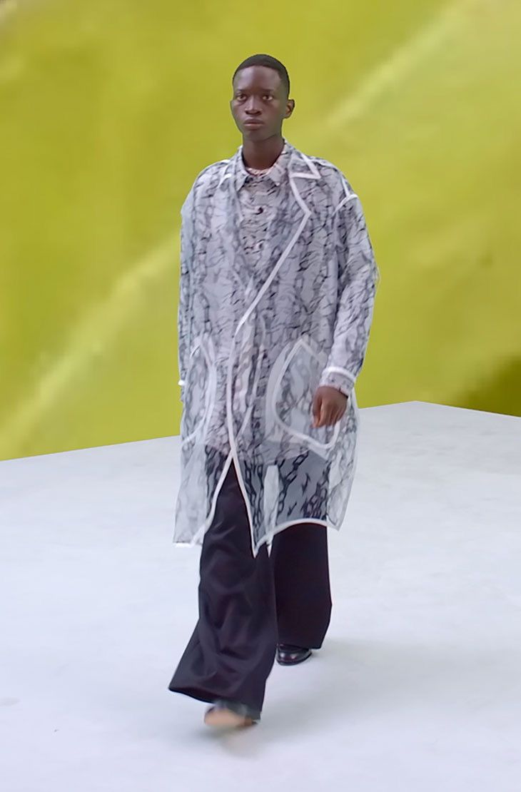 Sulvam Jacquard Grey & Black Overshirt Size US M / EU 48-50 / 2 - 8 Thumbnail