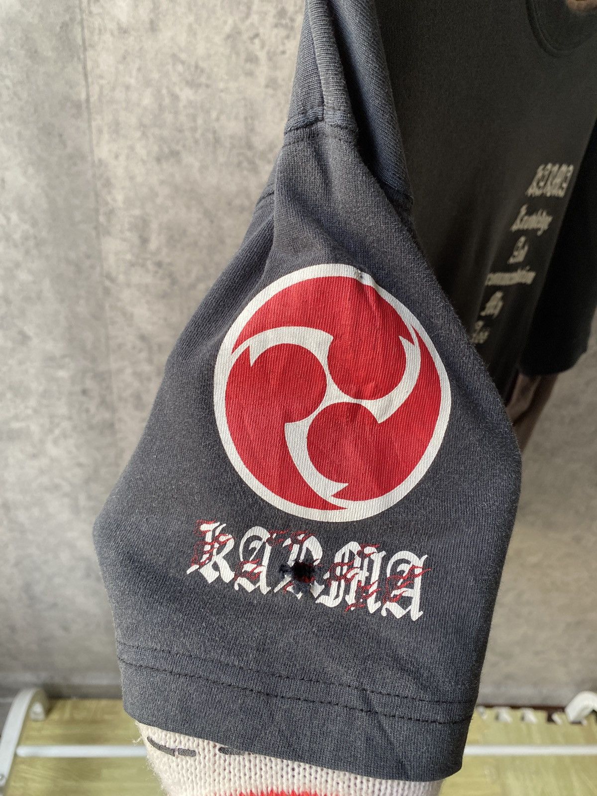 14th Addiction Vintage 90’s Karma Black Faded Design Distressed T Shirt Size US M / EU 48-50 / 2 - 6 Thumbnail