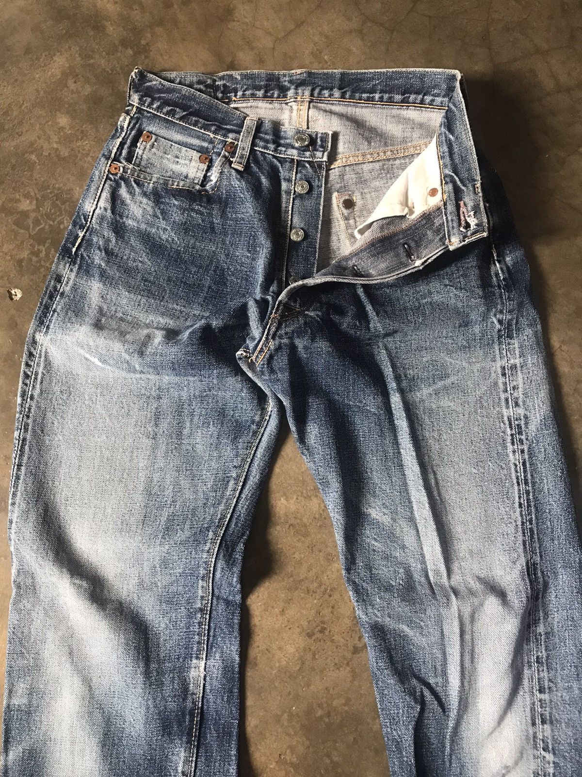 Denime DENIME - Vintage Look Straight Leg Denim Jeans Size US 26 / EU 42 - 6 Thumbnail