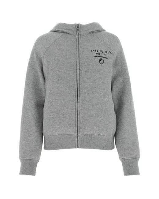 Prada $6.5K VALUE Gray Cashmere Blend Down Jacket Size US XXL / EU 58 / 5 - 1 Thumbnail