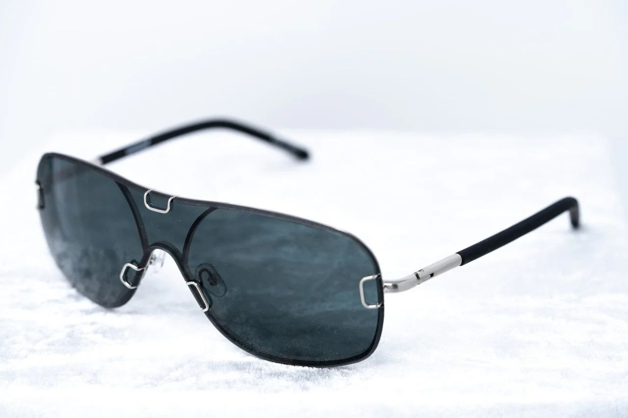 Yohji Yamamoto Yohji Yamamoto Sunglasses Silver and Grey Size ONE SIZE - 10 Thumbnail