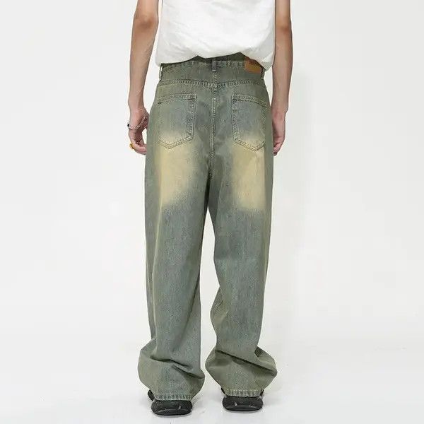 VIBE Wide Leg Jeans Men Baggy Pants Gradient y2k distressed Size US 32 / EU 48 - 2 Thumbnail