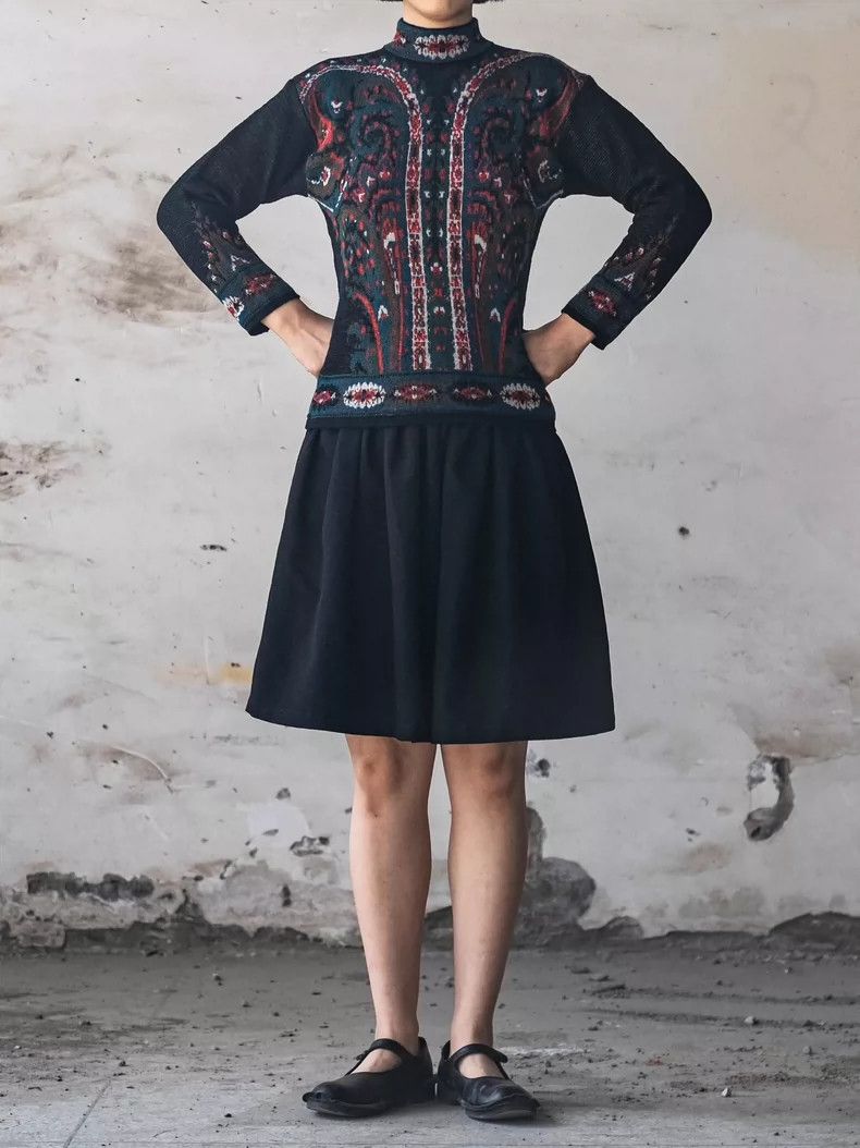 Kenzo KENZO Ethnic pattern knit sweater Size S / US 4 / IT 40 - 1 Thumbnail