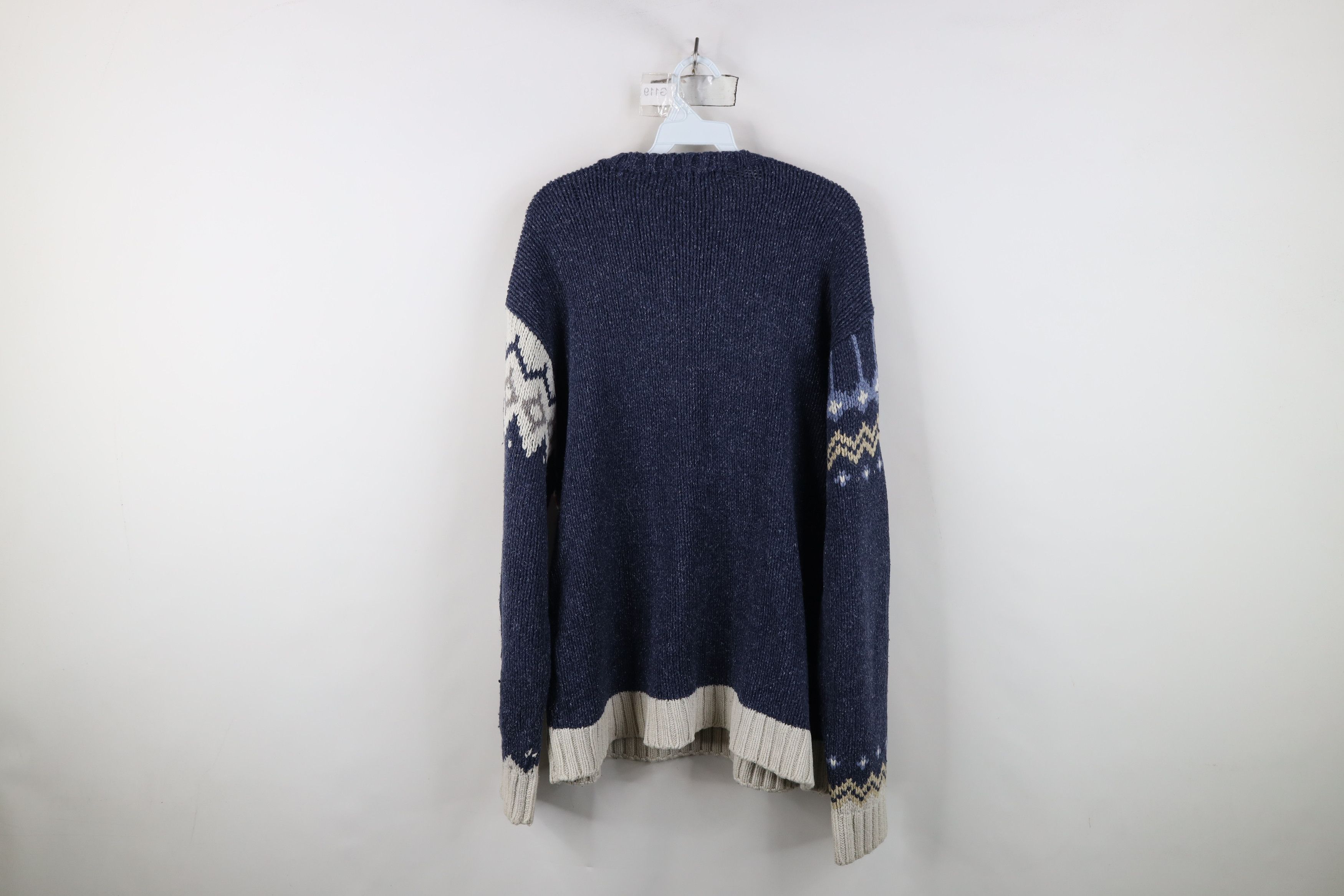 Vintage Vintage 90s Streetwear Blend Patchwork USA Flag Knit Sweater Size US XXL / EU 58 / 5 - 11 Thumbnail