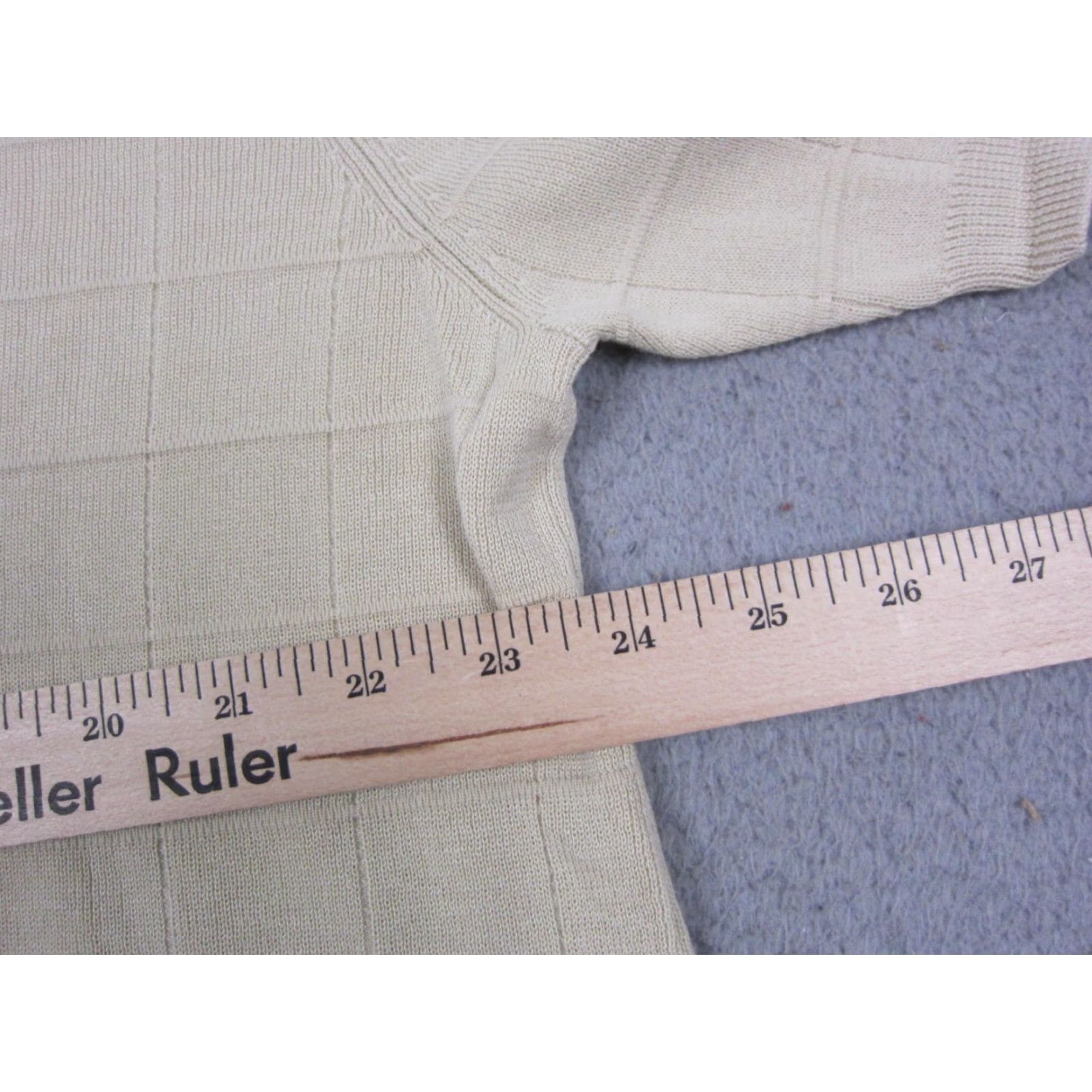 Vintage Vintage Cezani Sweater Mens Large Creme Silk Cotton Windowpane Knit Short Sleeve Size US L / EU 52-54 / 3 - 5 Thumbnail