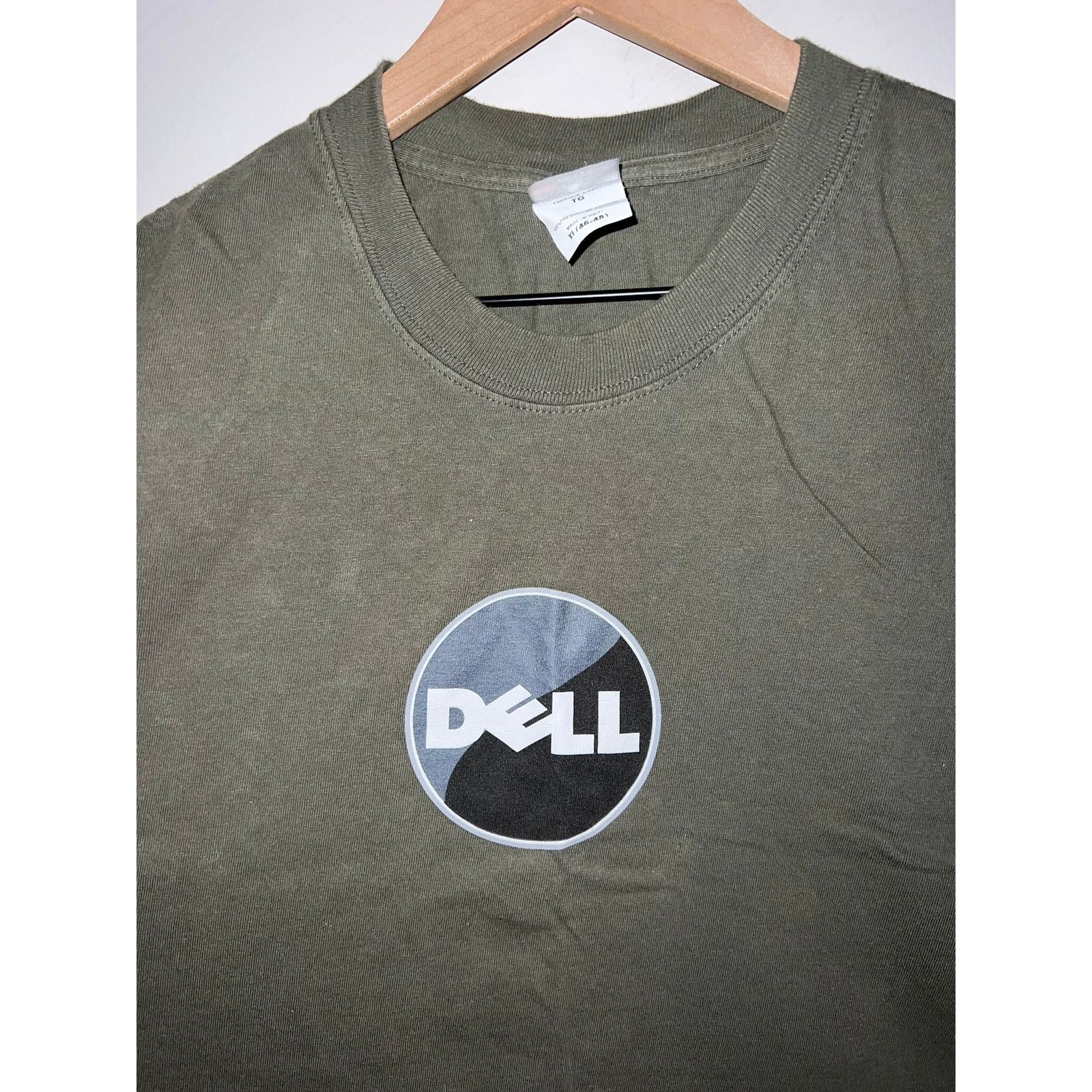 Hanes Vintage Dell Computer Shirt Promotional Green Tee VTG XL Size US XL / EU 56 / 4 - 2 Thumbnail