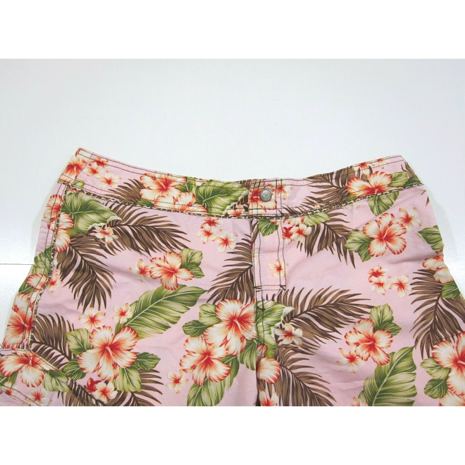 Pinko Pink Sands 100% Nylon Pink Hawaiian Floral Swim Beach Short Junior 11 M Womens Pink Floral Hawaiian 34" waist Array Size 24" / US 00 / IT 34 - 3 Thumbnail