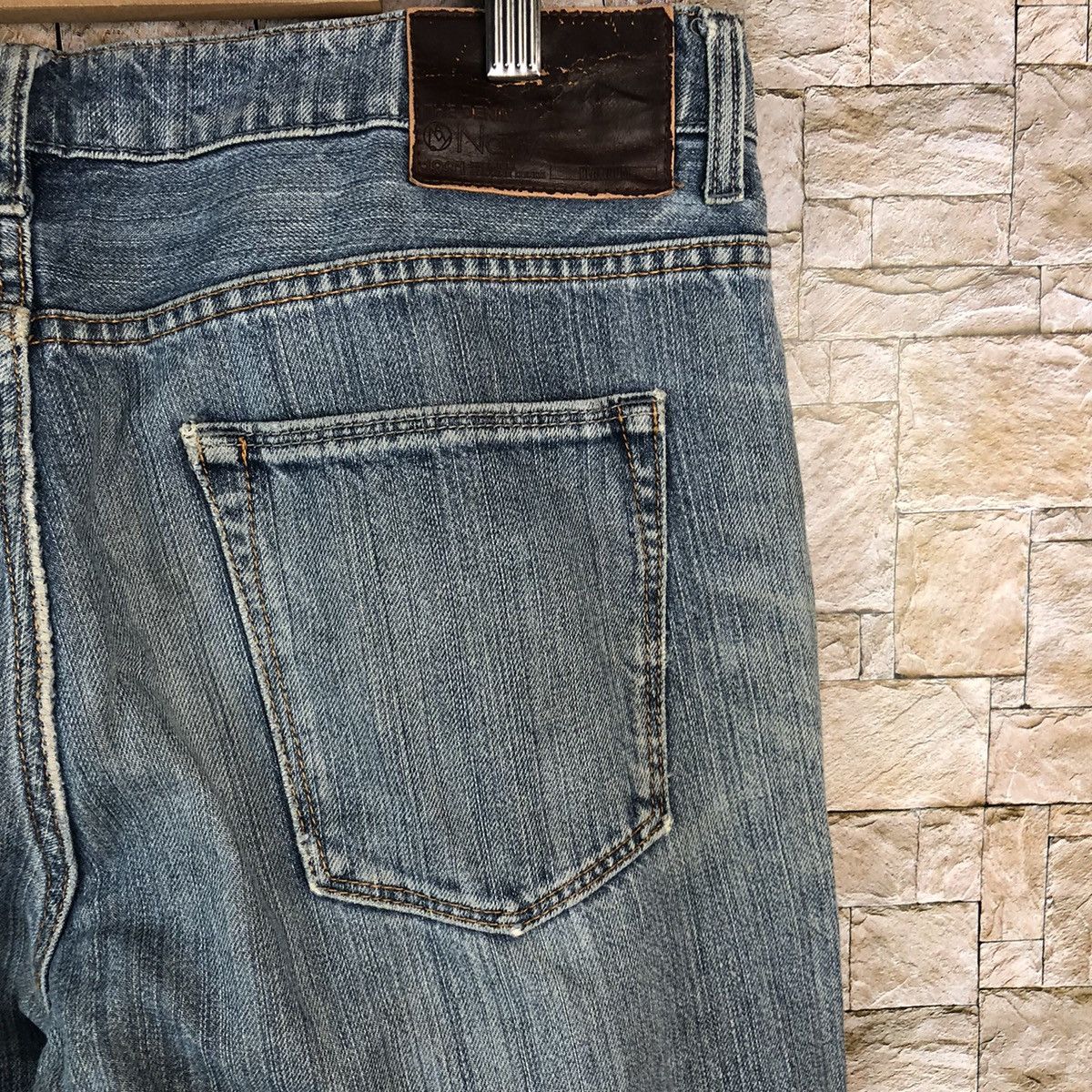 Japanese Brand Navy Blue Distressed ripped Denim Pants #A1041 Size US 33 - 18 Thumbnail