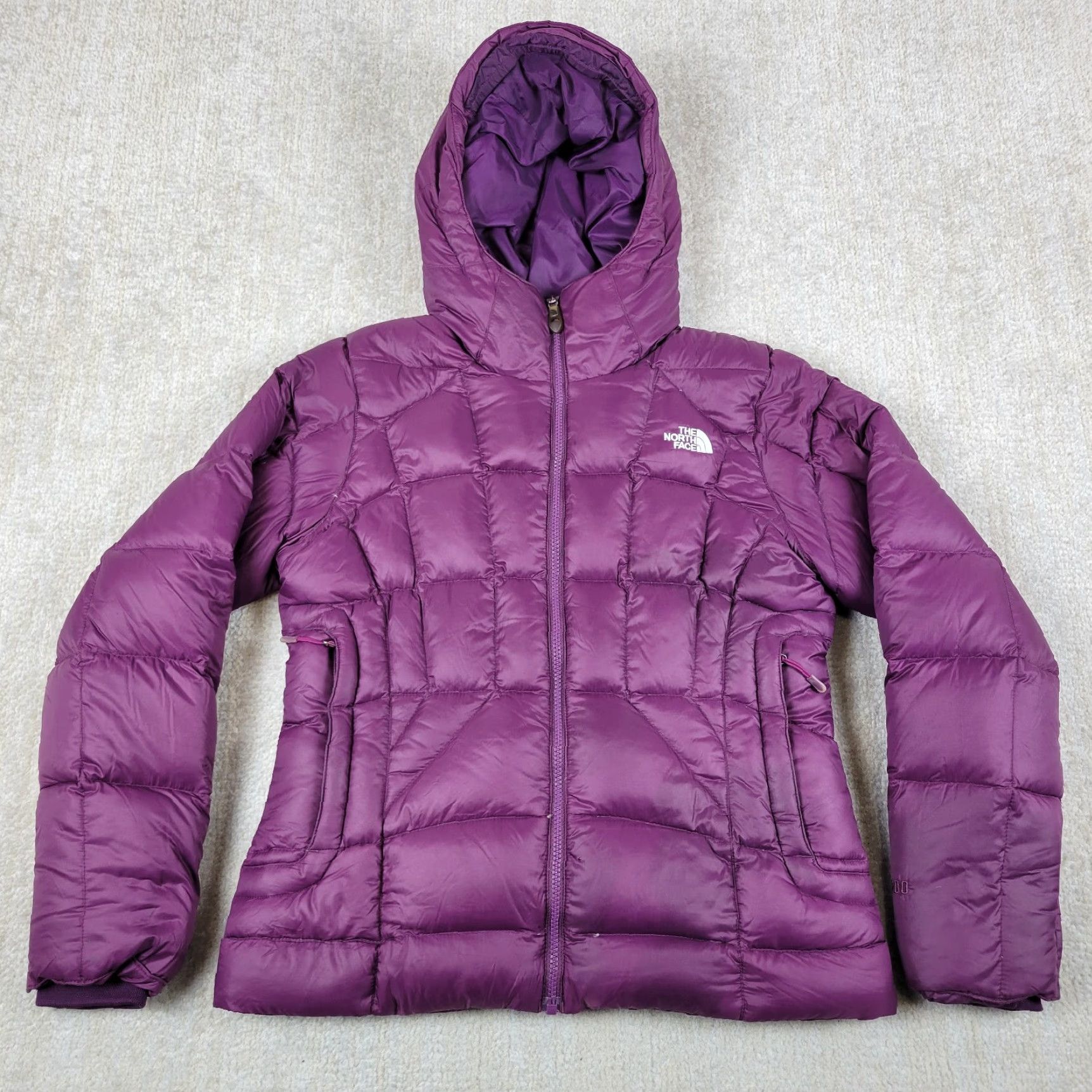 The North Face The North Face Down Puffer Jacket Women M Purple Full Zip Hooded Quilted Snow Jacket Size M / US 6-8 / IT 42-44 - 2 Thumbnail