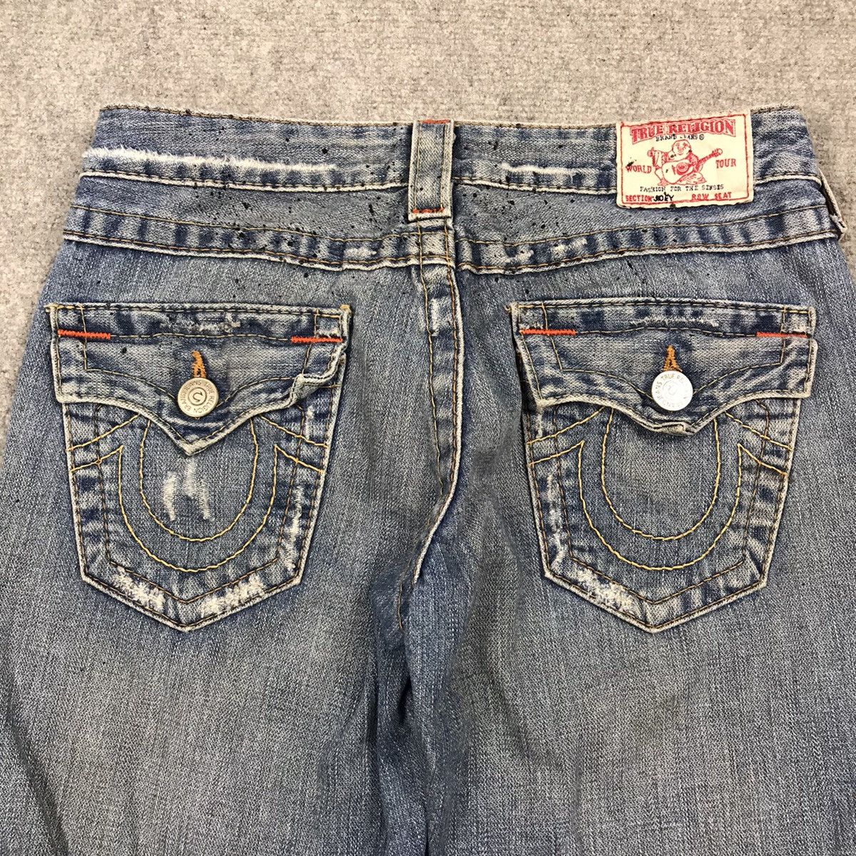 Japanese Brand FLARE TRUE RELIGION BOOT CUT DENIM DISTRESSED DENIM PANTS Size 26" / US 2 / IT 38 - 13 Thumbnail