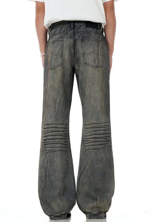 Japanese Brand × Jean American street cleanfit slightly flared washed ripped jeans Size US 32 / EU 48 - 5 Thumbnail