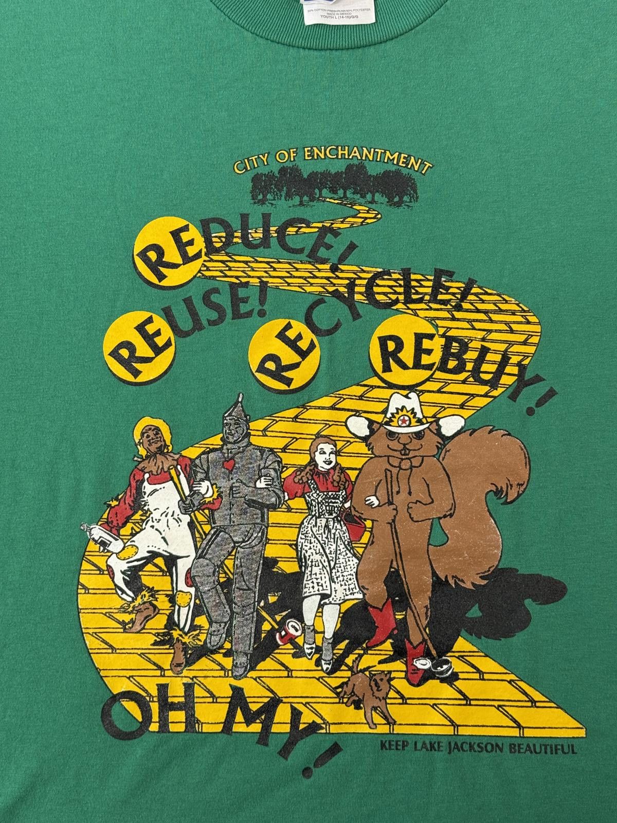 Hanes VTG Wizard of Oz T-shirt Keep Lake Jackson Beautiful Youth L Size US L / EU 52-54 / 3 - 3 Thumbnail