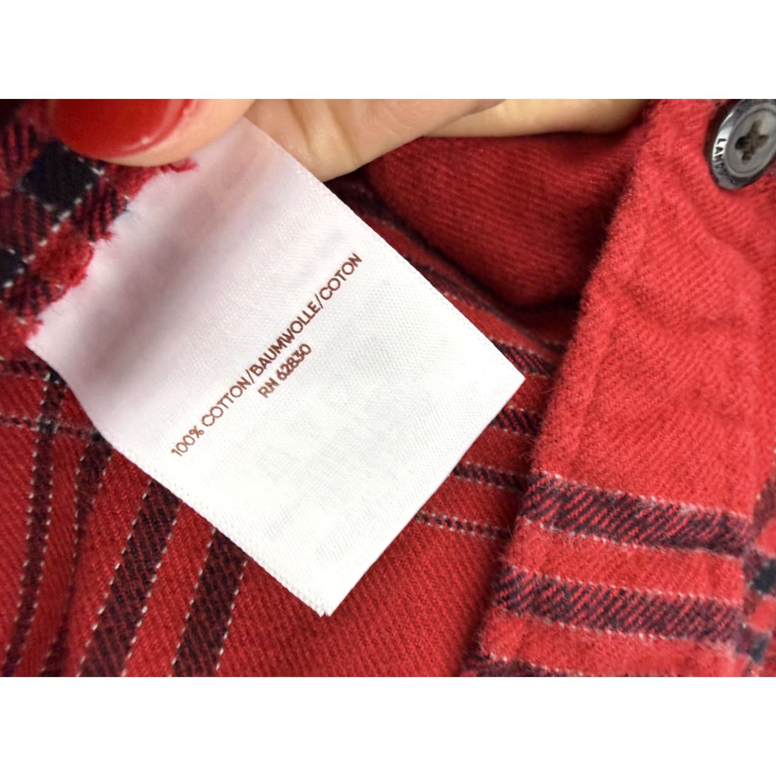 Vintage Blake Shelton x Lands' End Shirt Mens Medium Red Plaid Flannel Button-Up Casual Size US M / EU 48-50 / 2 - 5 Thumbnail