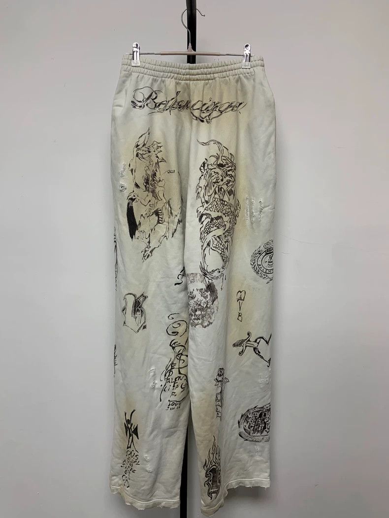 Balenciaga Balenciaga size S Pattern printed elastic waist and middle Size US 27 - 2 Thumbnail