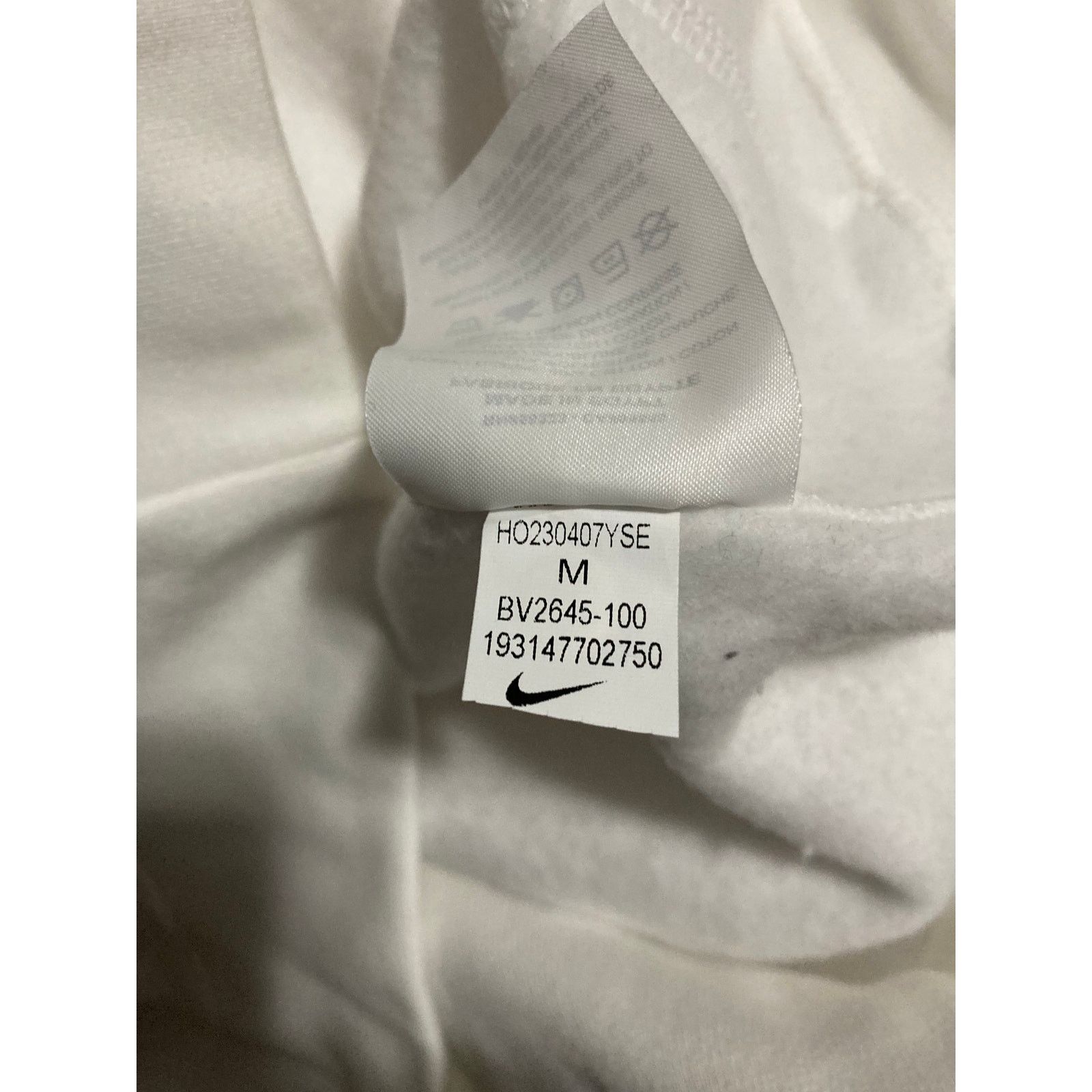 Nike Nike Men's Med White Zip Up Standard Fit Hoodie - NWT Size US M / EU 48-50 / 2 - 9 Thumbnail