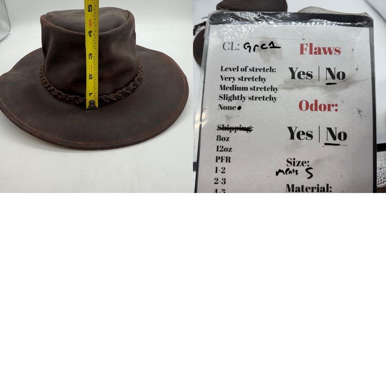 Vintage VINTAGE Mens Leather Australian Outback Hat Size Small Brown Braided Hatband Size ONE SIZE - 9 Thumbnail